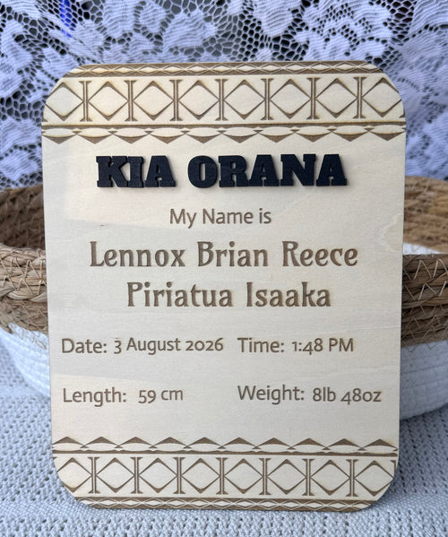 Cook Islands Monthly Milestone Discs + Birth Announcement