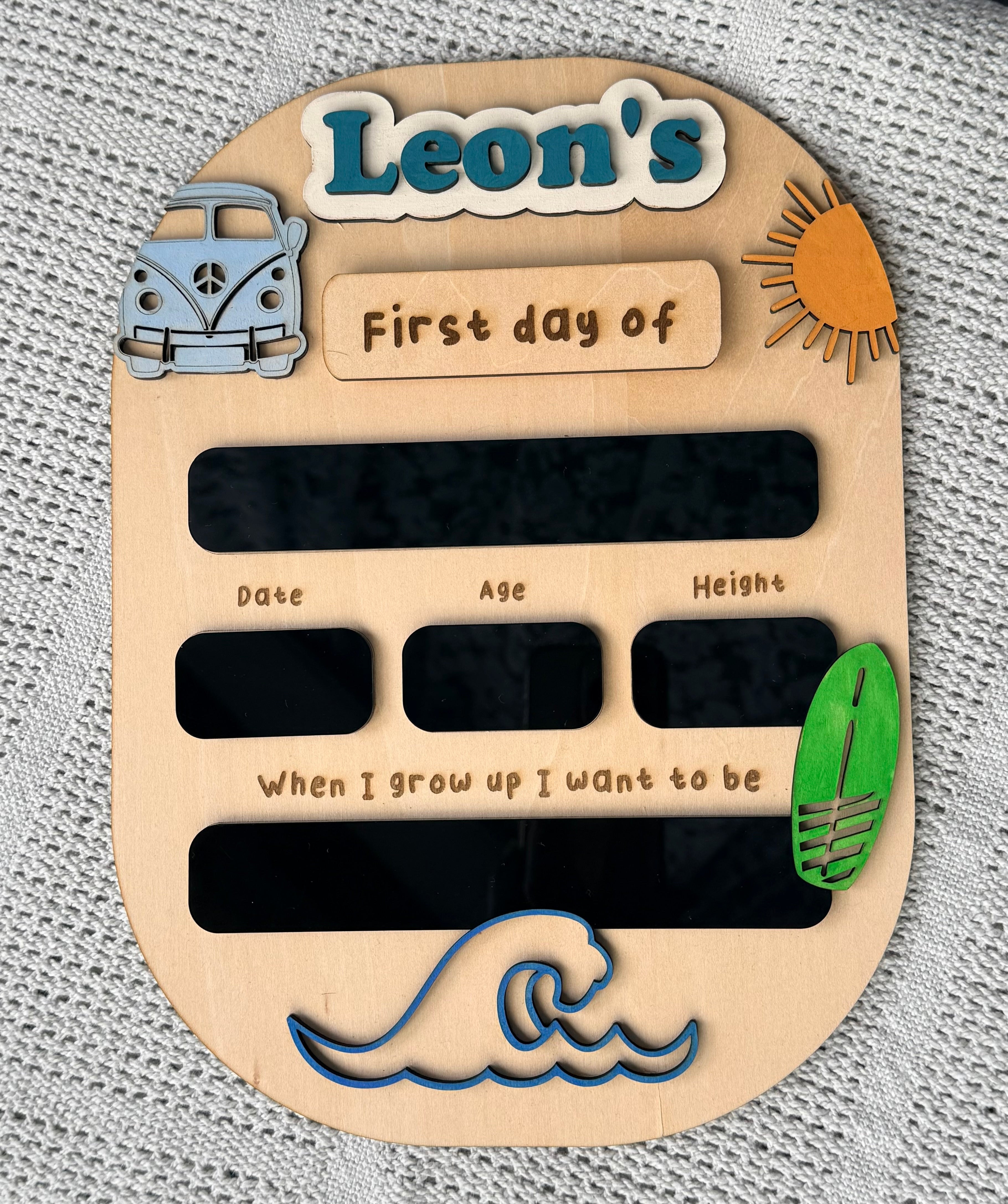 First and Last Day Board