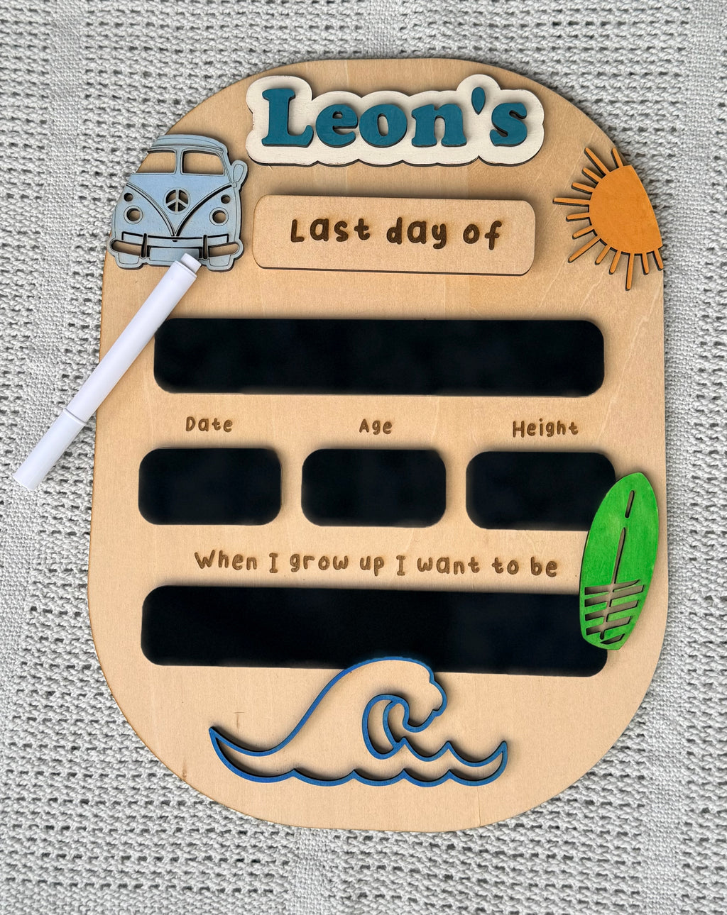 First and Last Day Board