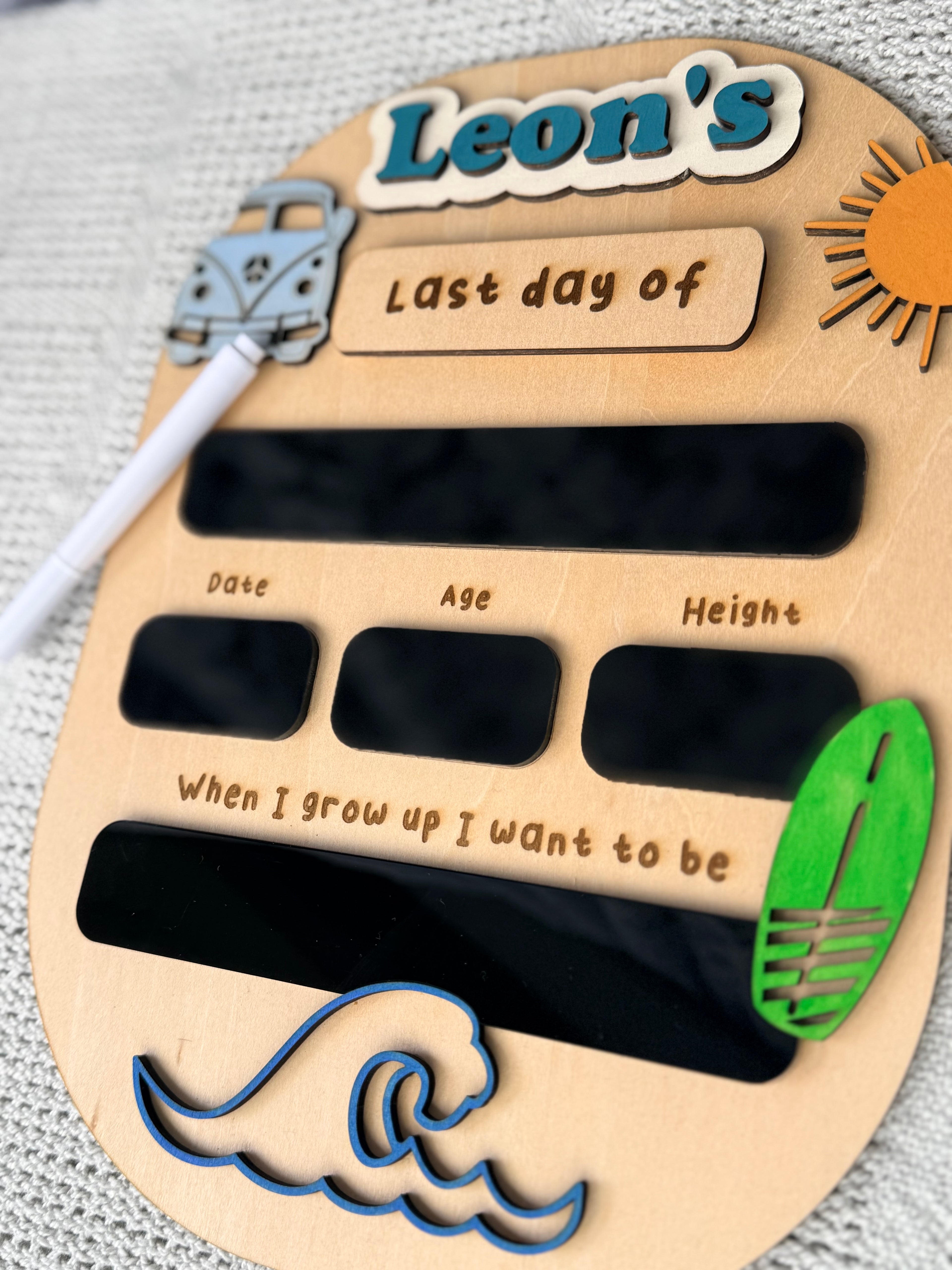 First and Last Day Board