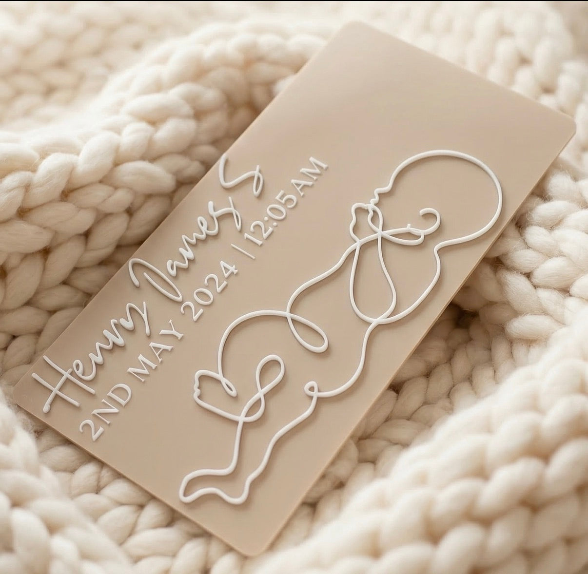 1:1 Scale Baby Birth Plaque